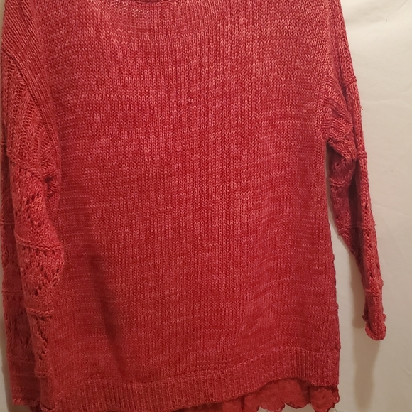 AMERICAN RAG SWEATER, LARGE, NWT, LACE ON BOTTOM - Picture 4 of 5